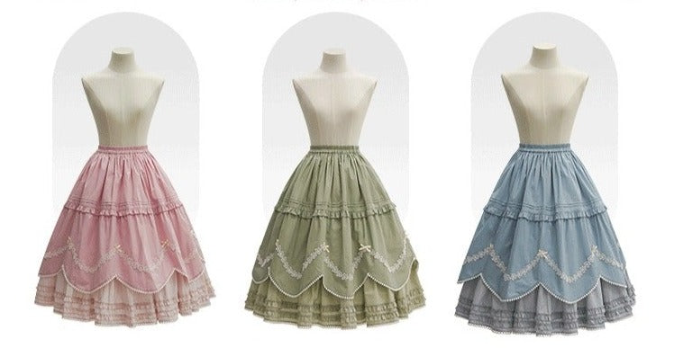 [Sale period ended] PEACH TREE gradation skirt