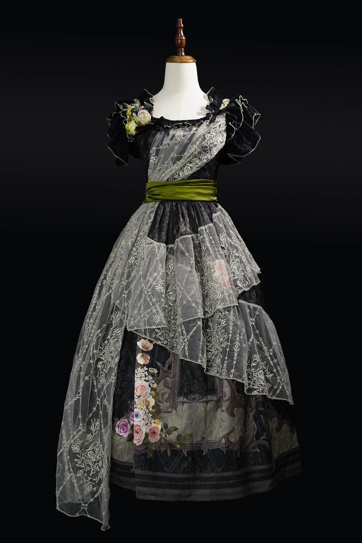【受注予約1/23まで】Anthea Garden ジャンパースカート2型・花柄プリントあり