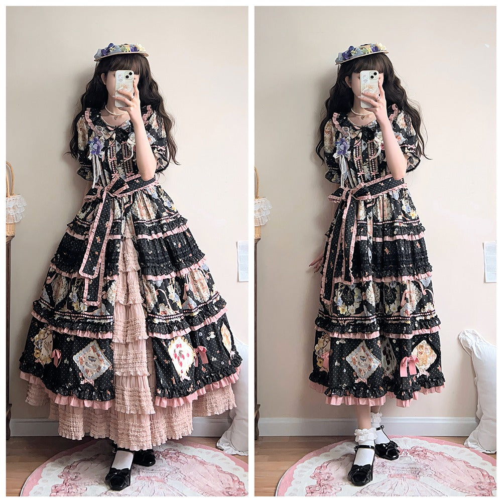 [Sale period ended] Cat Rose Tea Party Luxury Dress