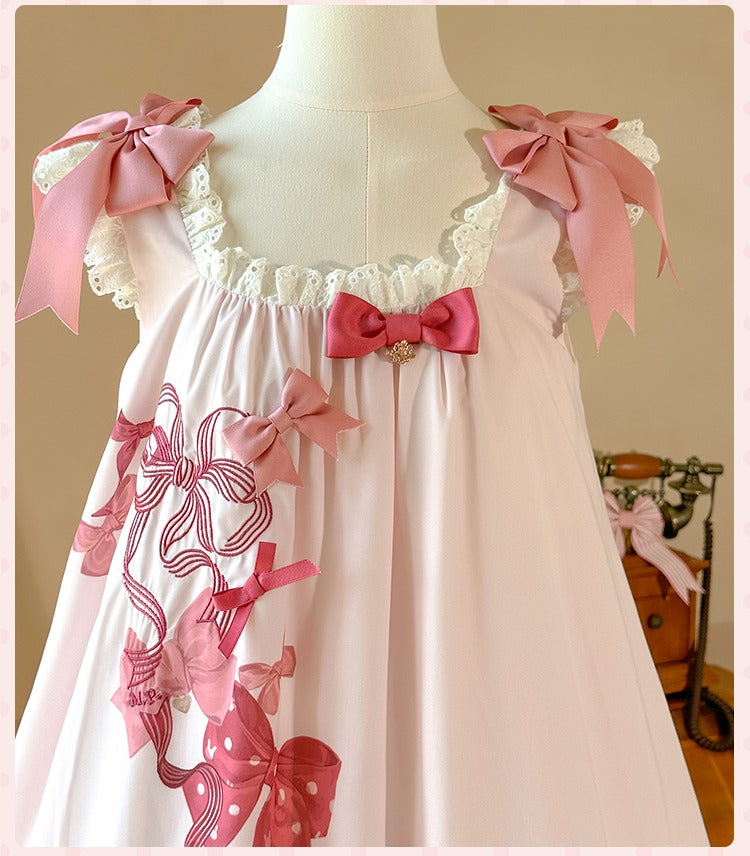 【受注予約6/11まで】Bow Rabbit フレアスリーブジャンパースカート
