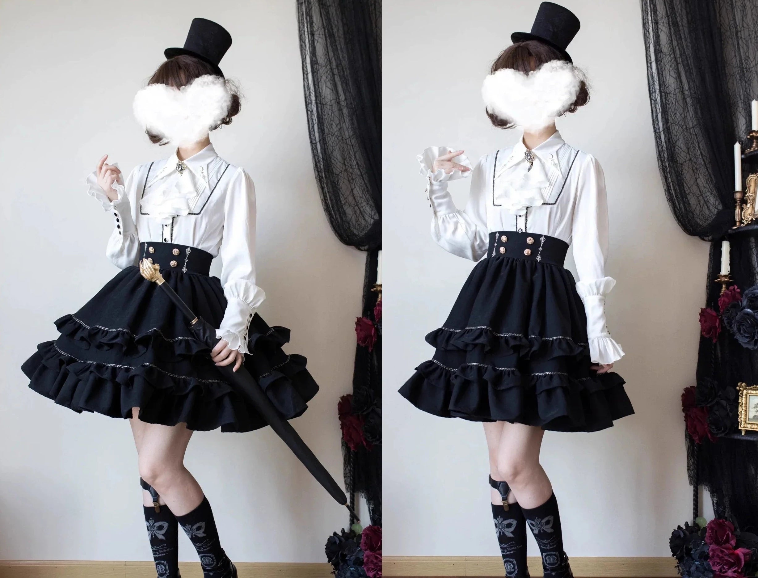 [Resale/Pre-orders until 10/16] Fallen Moon Law Tiered Mini Skirt