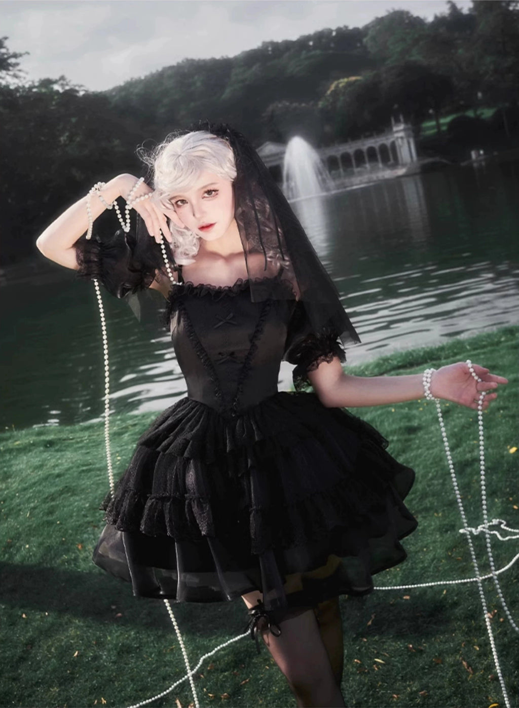 [Only available when purchased together] Dark Fairy head dress, sleeves and other accessories