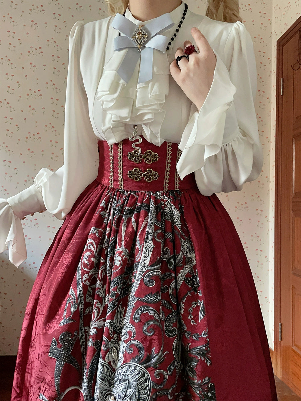 [Pre-orders available until 12/12] Eye of Horus Print Skirt, Corset Type