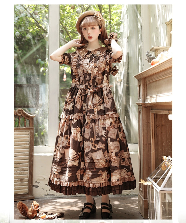 [Pre-orders available until 9/11] The Paradise of Nuts short-sleeved dress, long length