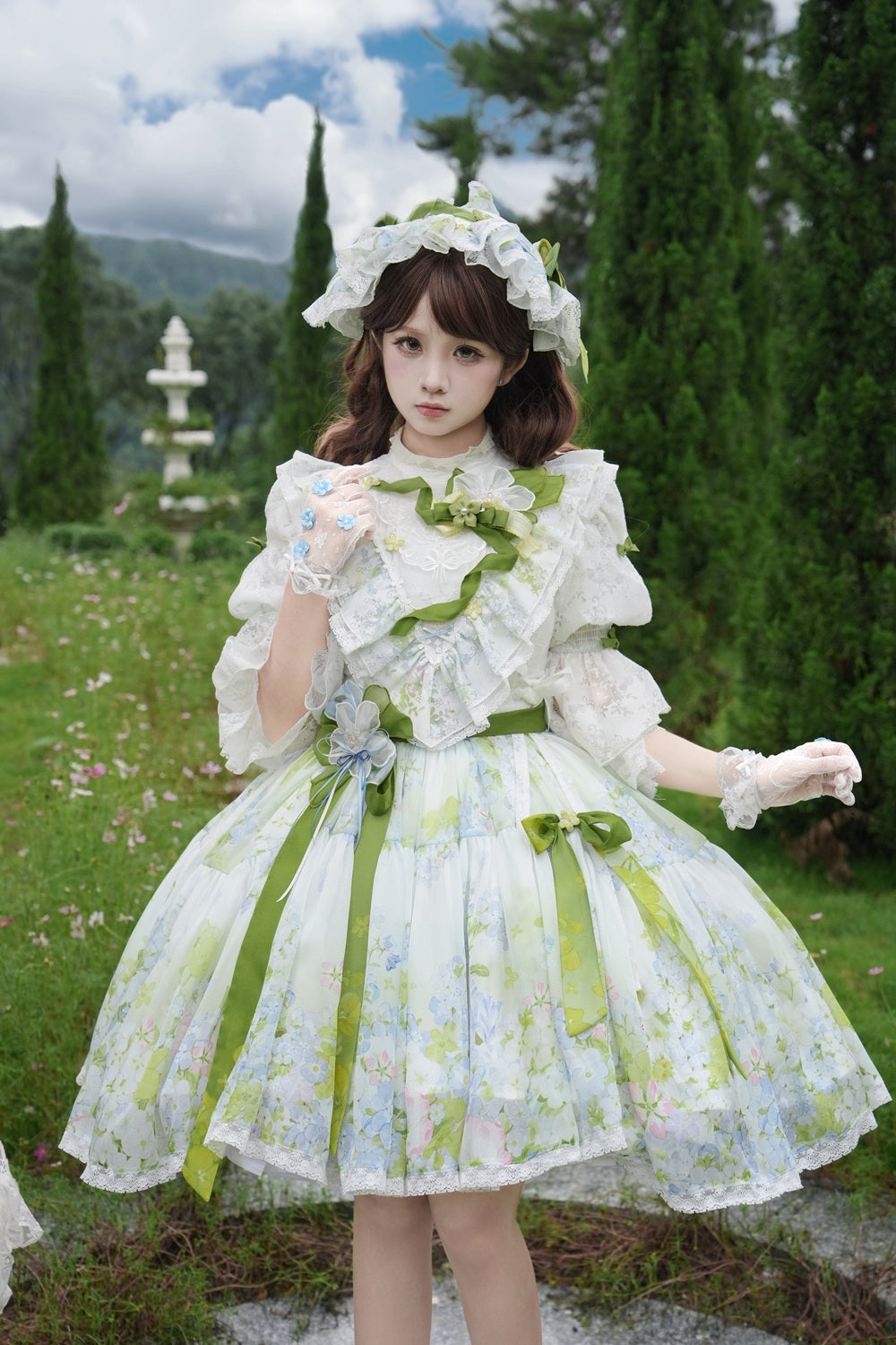 【受注予約6/17まで】風に揺れる紫陽花 ワンピース