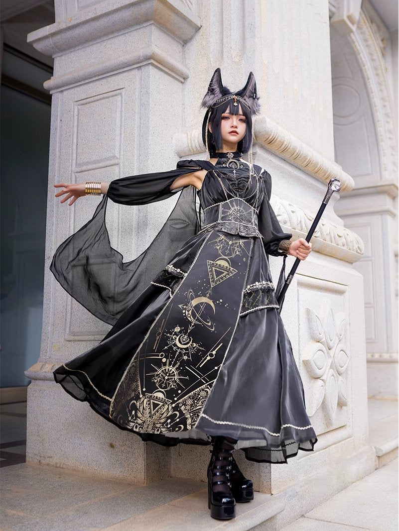 [Pre-order] Nightmare of Horus Jumper Skirt Set/Long Length