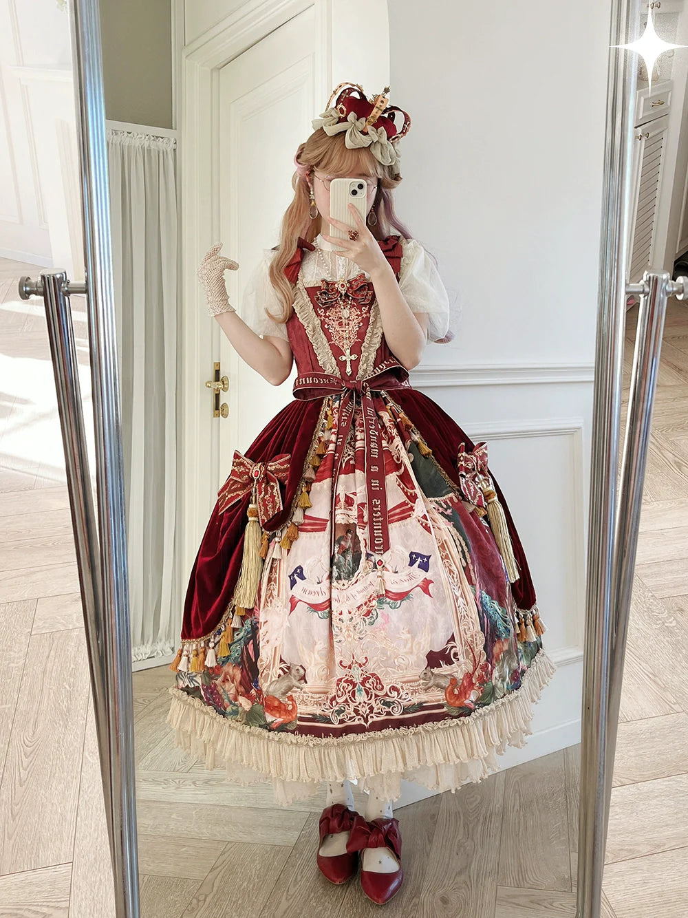 [Pre-order] Wanhua Mirror Western Aristocrat Style Jumper Skirt