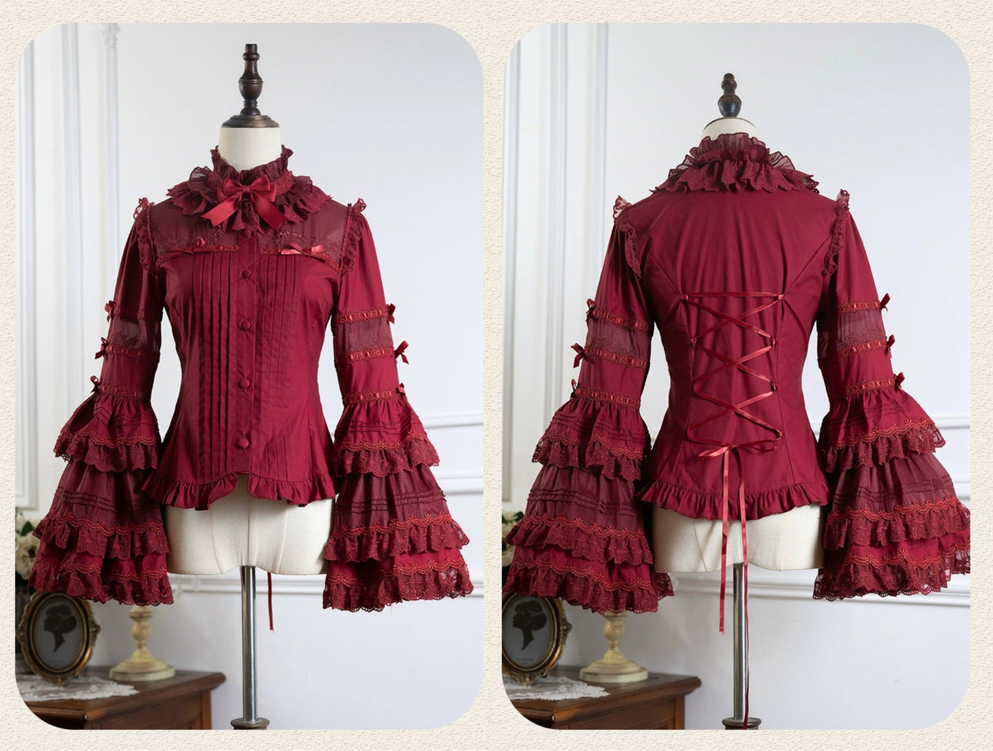 【受注予約10/15まで】Hybrid Doll Moon Island2.0 スタンドカラーブラウス