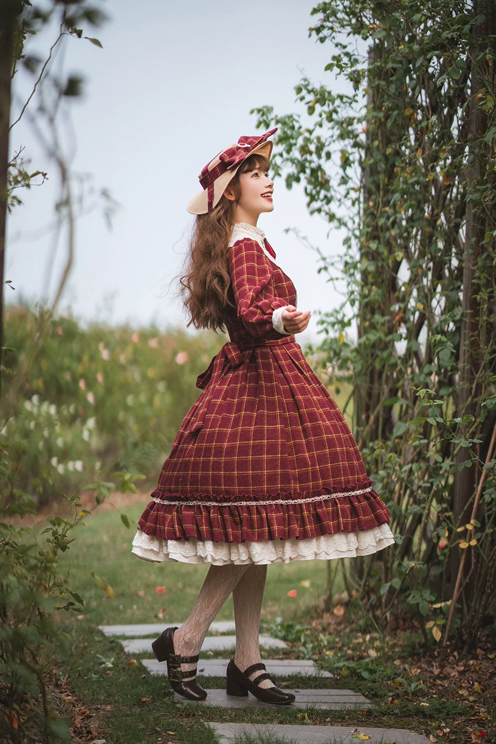 [Pre-order] British Classical Lolita Warm Check Dress