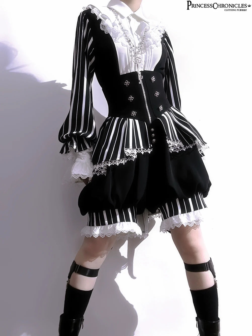 【予約販売】Marvelous Trick 皇子系ストライプブラウス