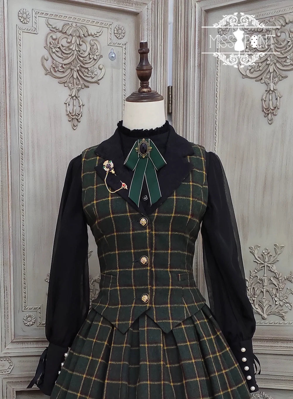 [Pre-order] British Classical Lolita Warm Check Vest