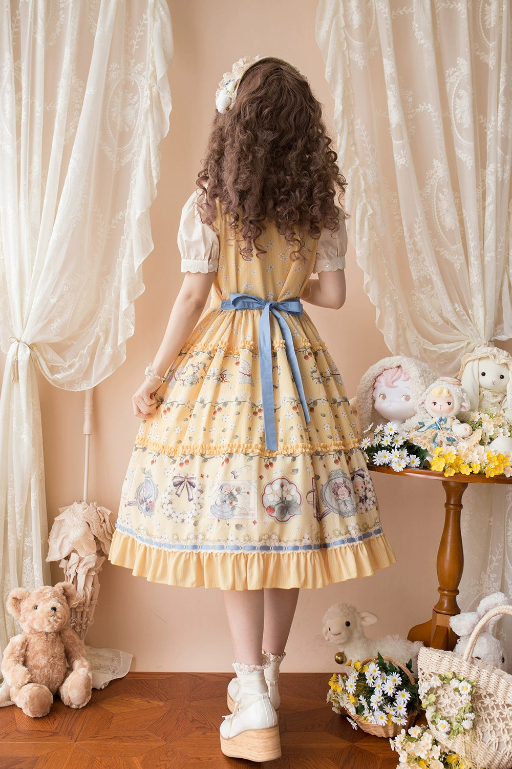【予約販売】Sweetie Sheep プリントジャンパースカート