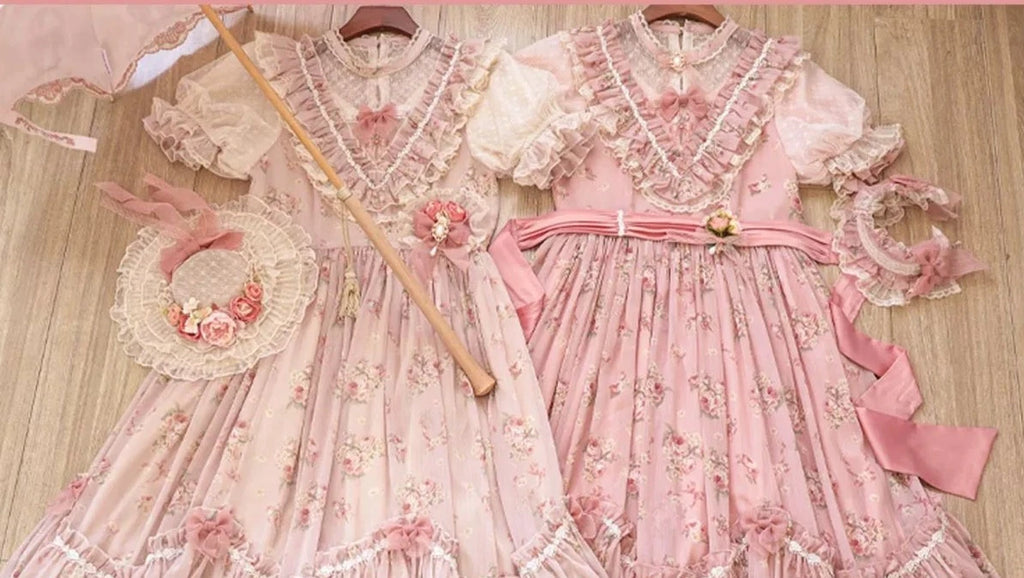 Daydream Rosa Classical rose pattern dress