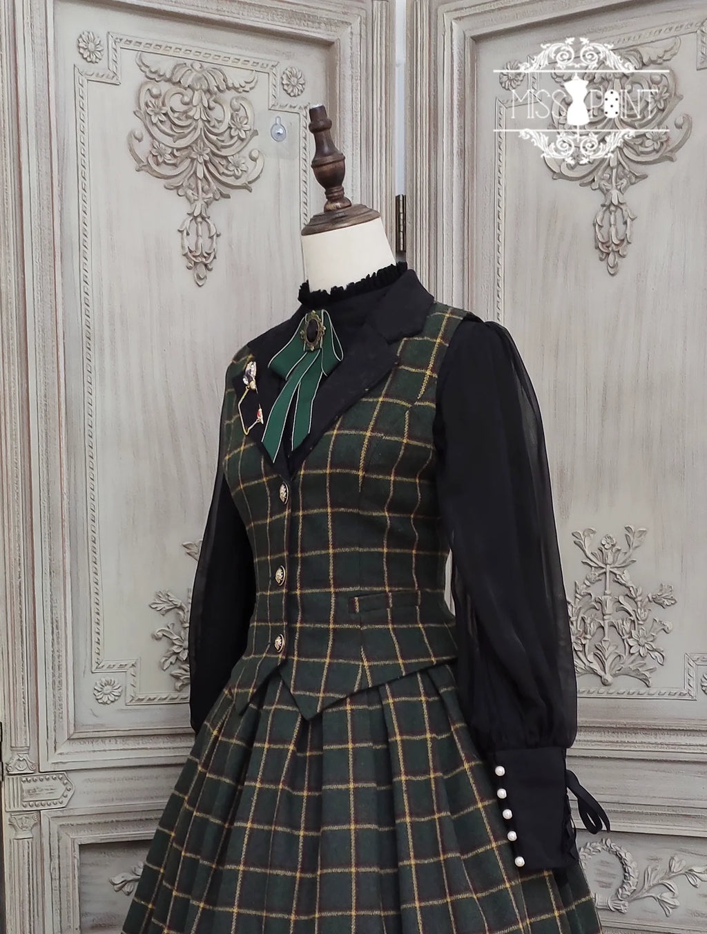 [Pre-order] British Classical Lolita Warm Check Vest