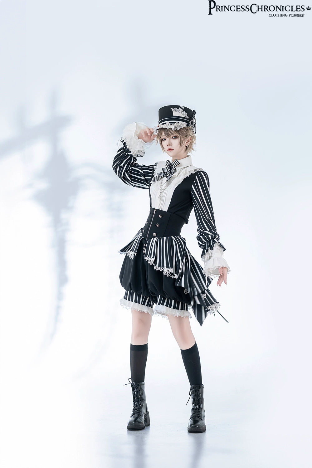 【予約販売】Marvelous Trick 皇子系ストライプショートパンツ