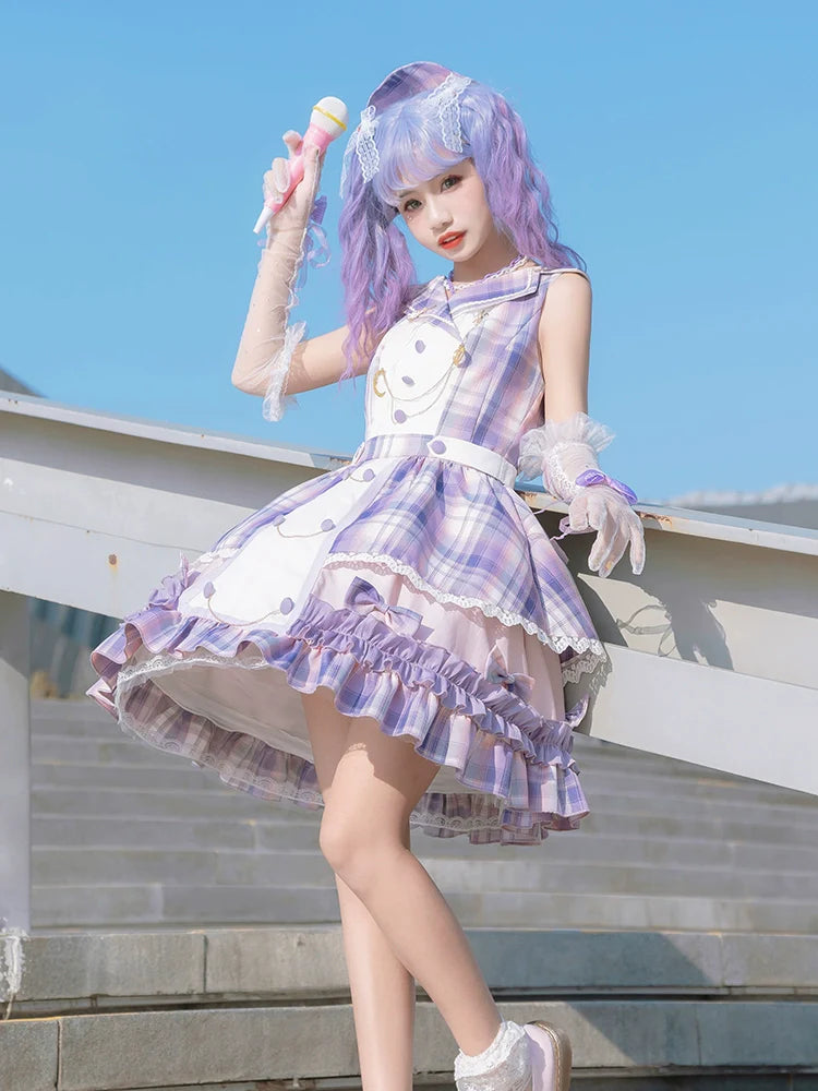 Starry and Radiantスウィートチェックのアイドル風ジャンパースカート