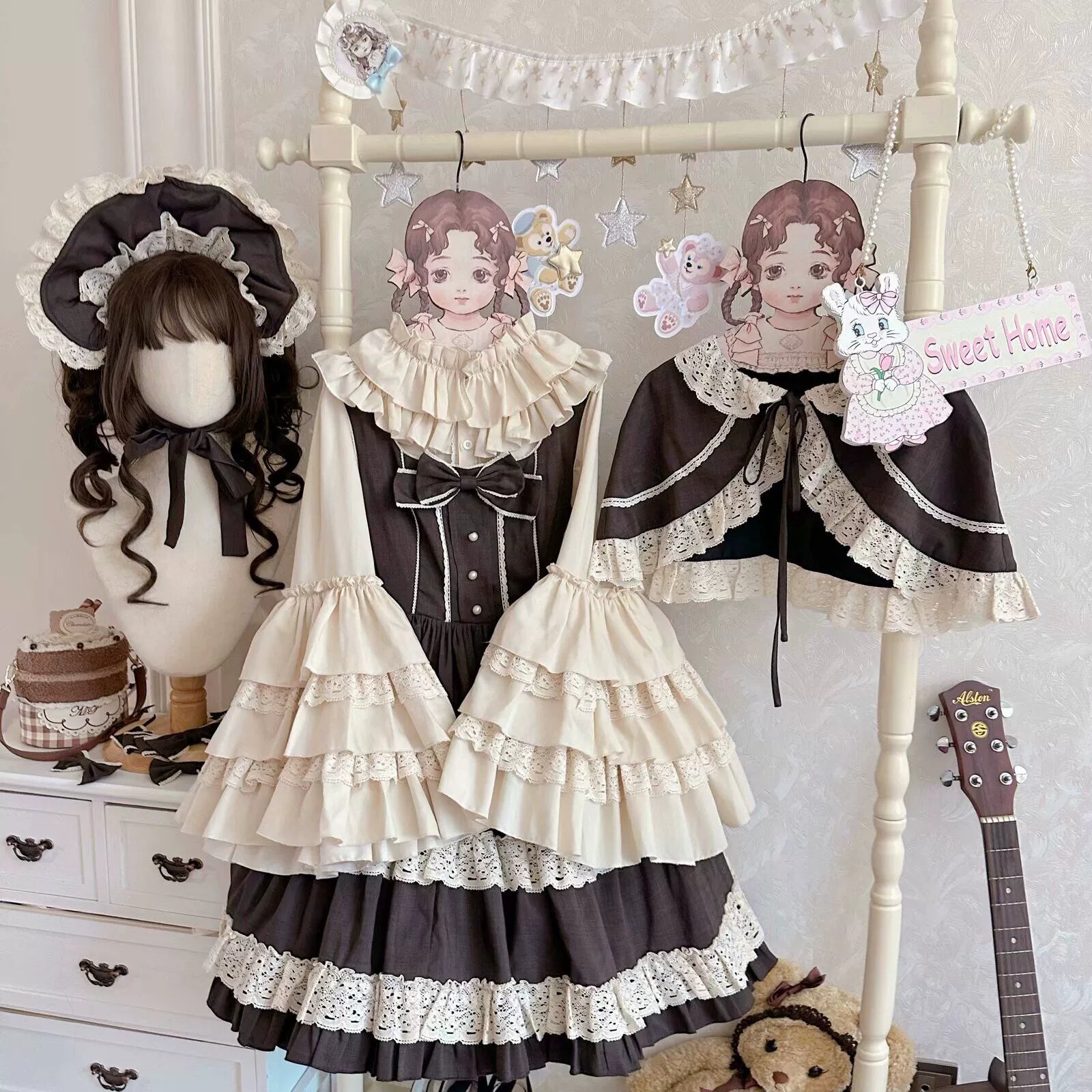 [Pre-orders available until 12/12] Caramel Doll lace jumper skirt