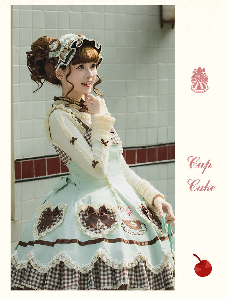 【受注予約1/26まで】Sweet Cup Cake ハートジャンパースカート