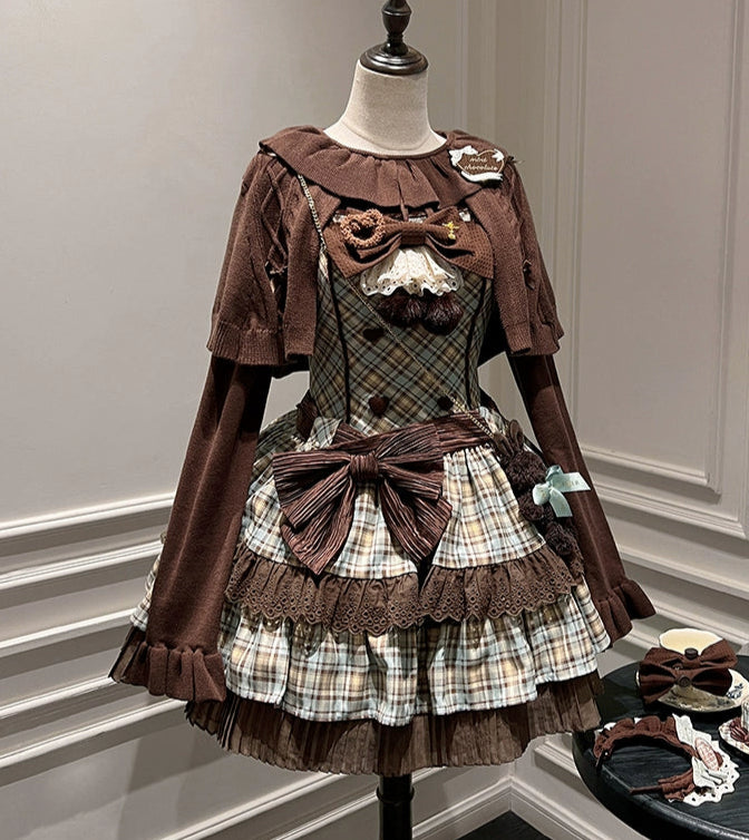 【受注予約7/28まで】Chocolate Mint Day ケープ付ニット