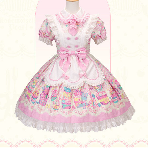 【受注予約1/26まで】Sweet Cup Cake プリントワンピース