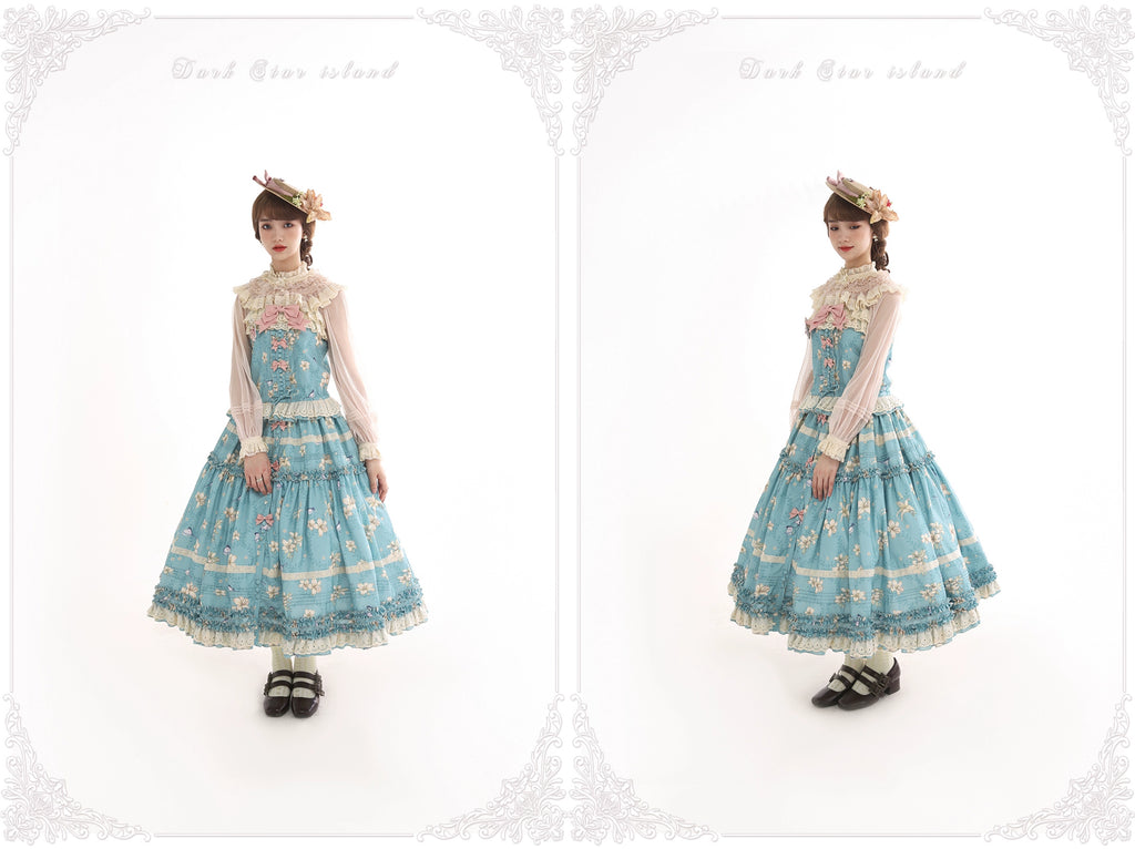 Lily and Wind Classical Print Skirt and Top