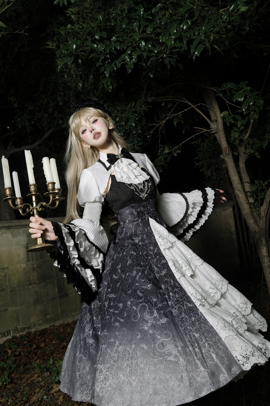 Black Witch Elegant Gothic Lolita Jumper Skirt