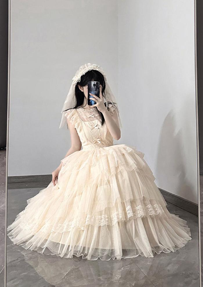 [Pre-order] Forest Fairy 4-tiered ruffle dress