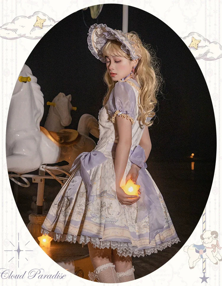 Cloud Paradise Short Sleeve Dress
