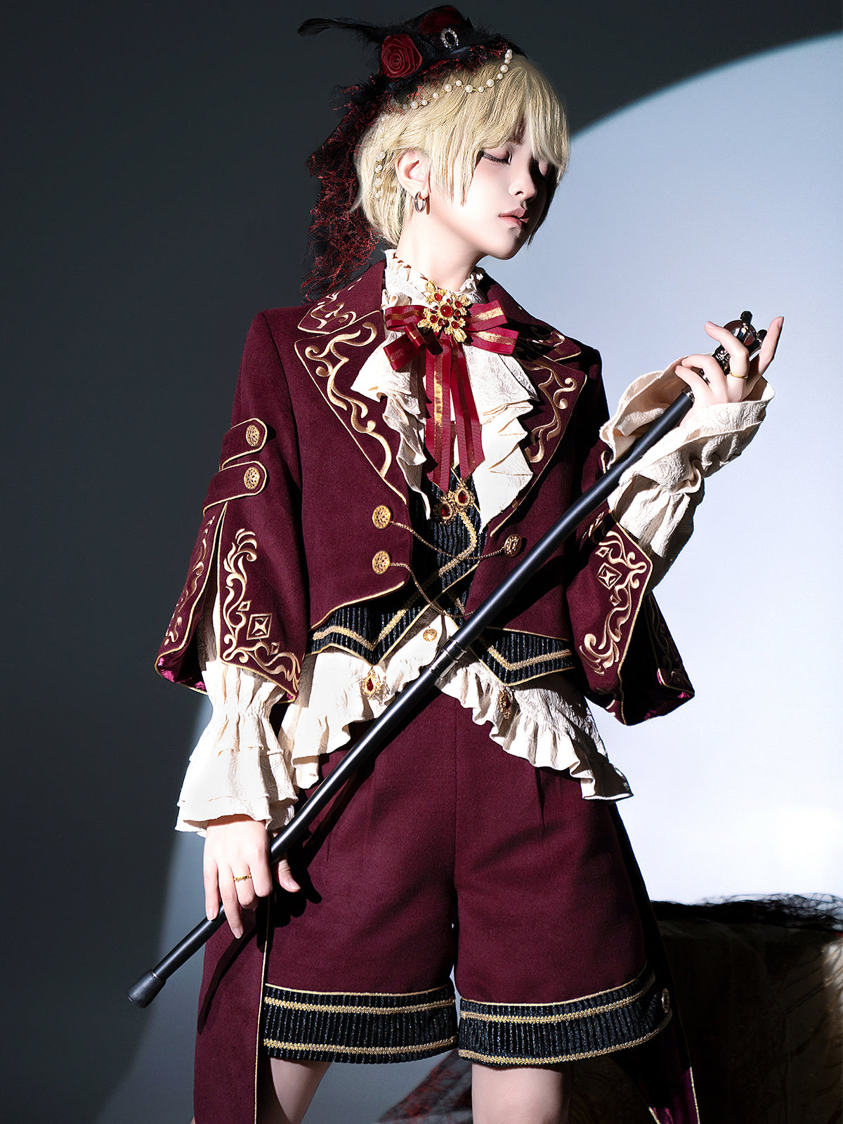 【予約販売】Red Wine 皇子系ショートパンツ3点セット