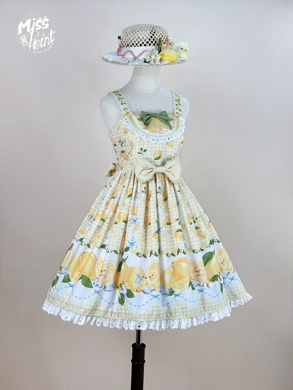 【受注予約5/14まで】Lemon Sweetie プリントジャンパースカート・ミドル丈