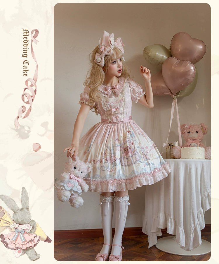 【受注予約12/26まで】Sweet Wedding Cake 刺繍ワンピース