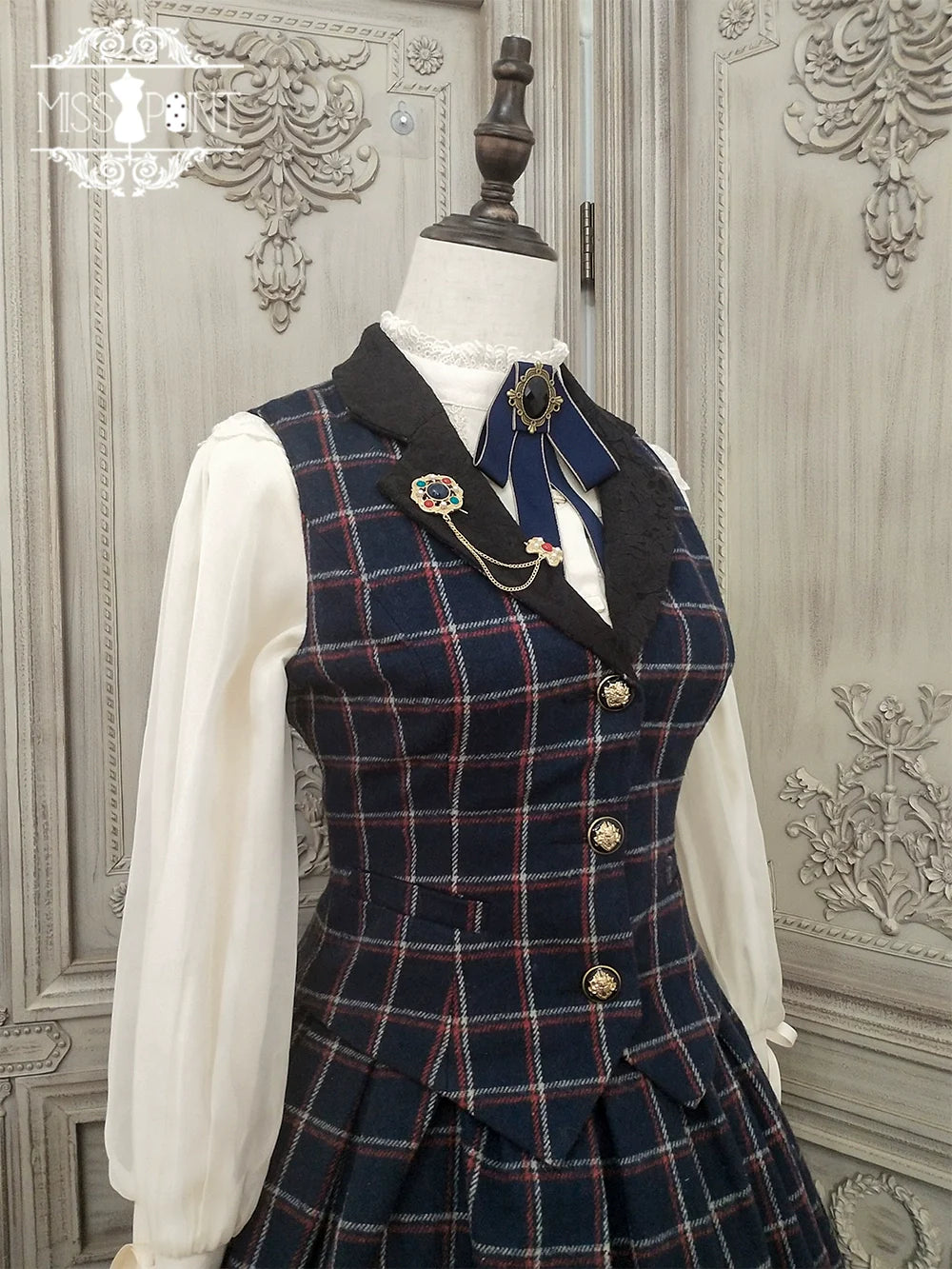 [Pre-order] British Classical Lolita Warm Check Vest