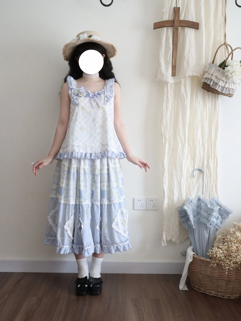 【予約販売】Pathwork Garden カントリー風プリントスカート