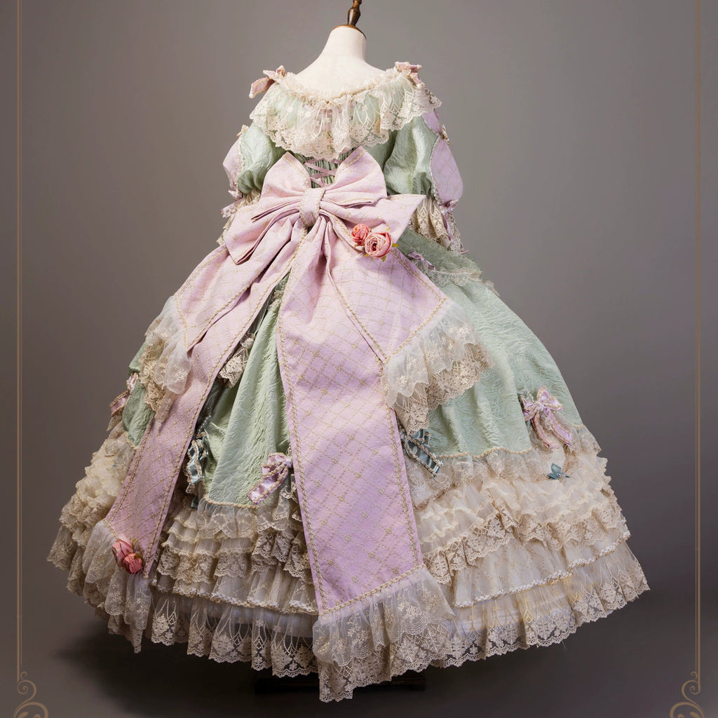 【受注予約6/26まで】Mirror Snow White プリンセスロングドレス・パステルグリーン