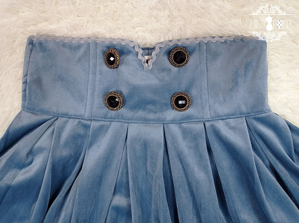 [Pre-order] British Classical Lolita Velvet High Waist Skirt