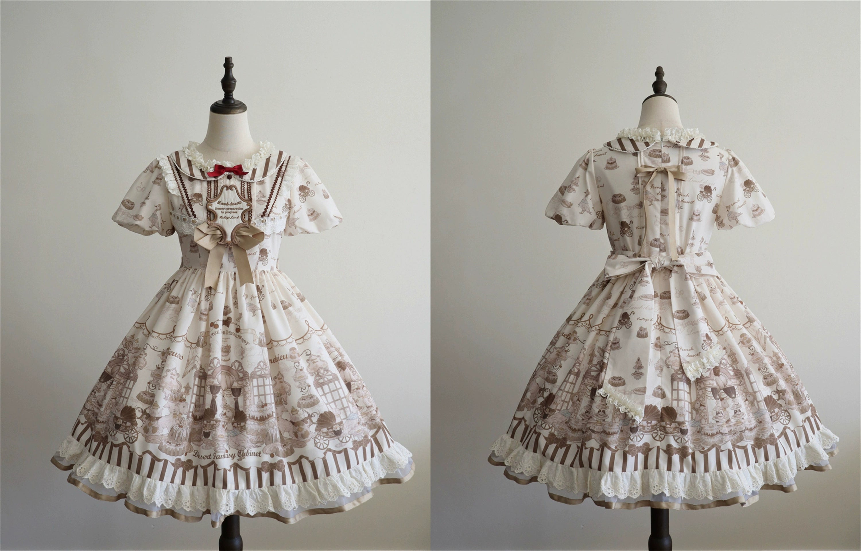 [Pre-orders available until 10/28] Antique Dessert Room Short Sleeve Dress