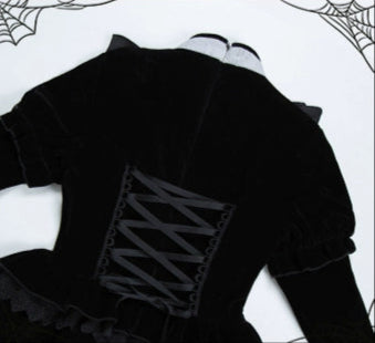 Asymmetrical design long witch dress