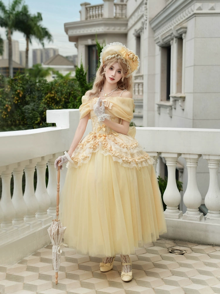 Rose Gold フリルトップスとスカート ロング丈・ショート丈