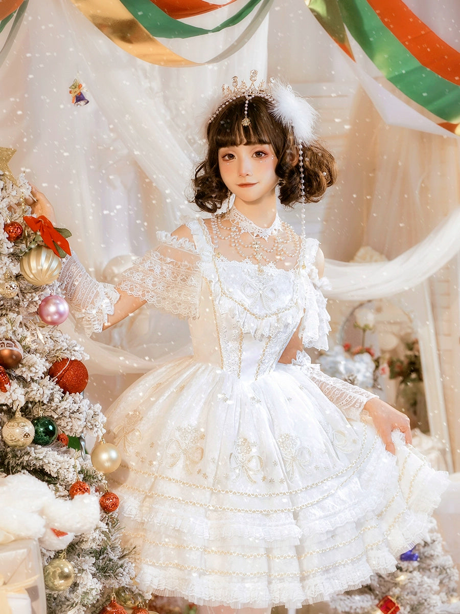 Snow Dream Dance Flower Jumper Skirt