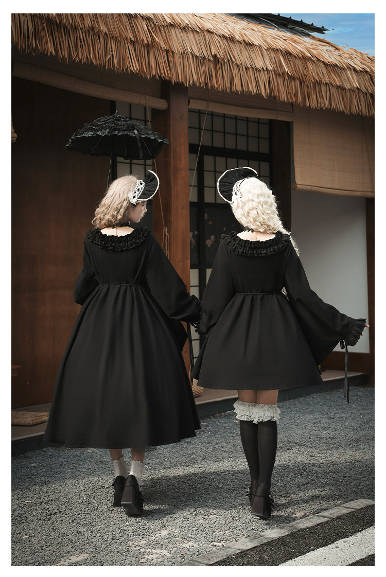 十六夜 和風メイドワンピースセット ショート丈