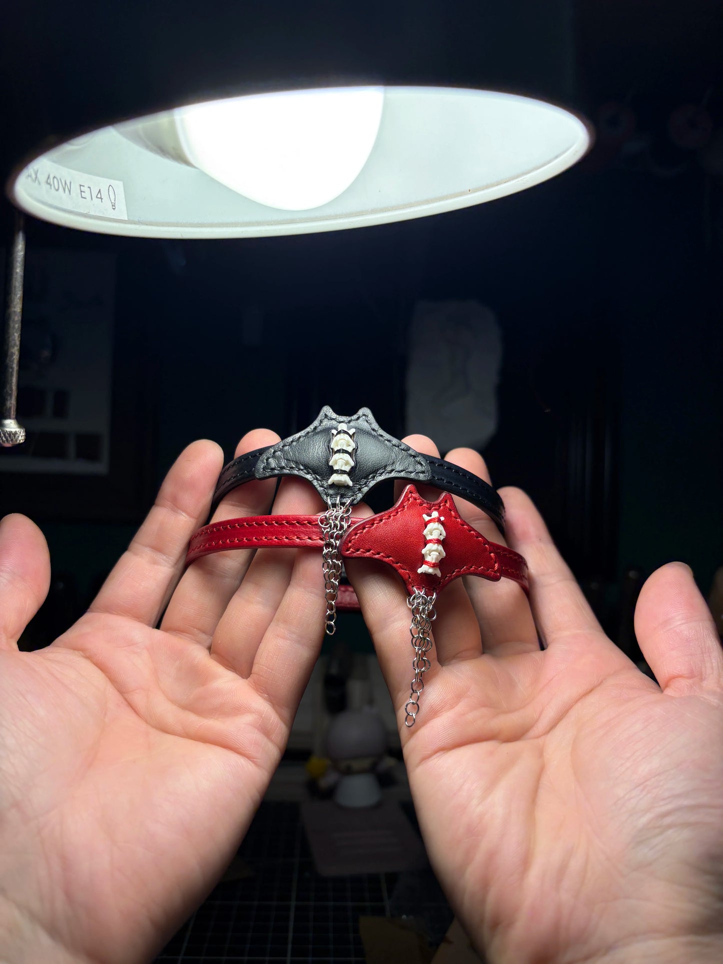 【GUOKE PLANET】本革×スネークチェーン マンタチョーカー |  ゴスロリ ハンドメイド アクセサリー