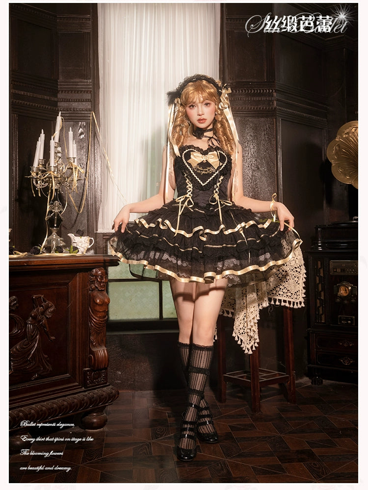 【受注予約1/23まで】Silk Ballet ジャンパースカート・ショート丈