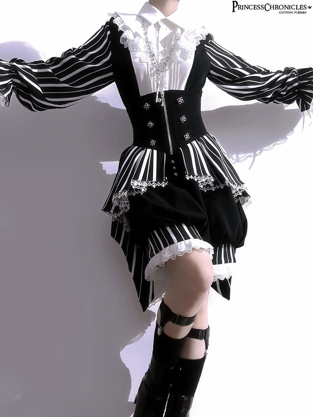 【予約販売】Marvelous Trick 皇子系ストライプショートパンツ