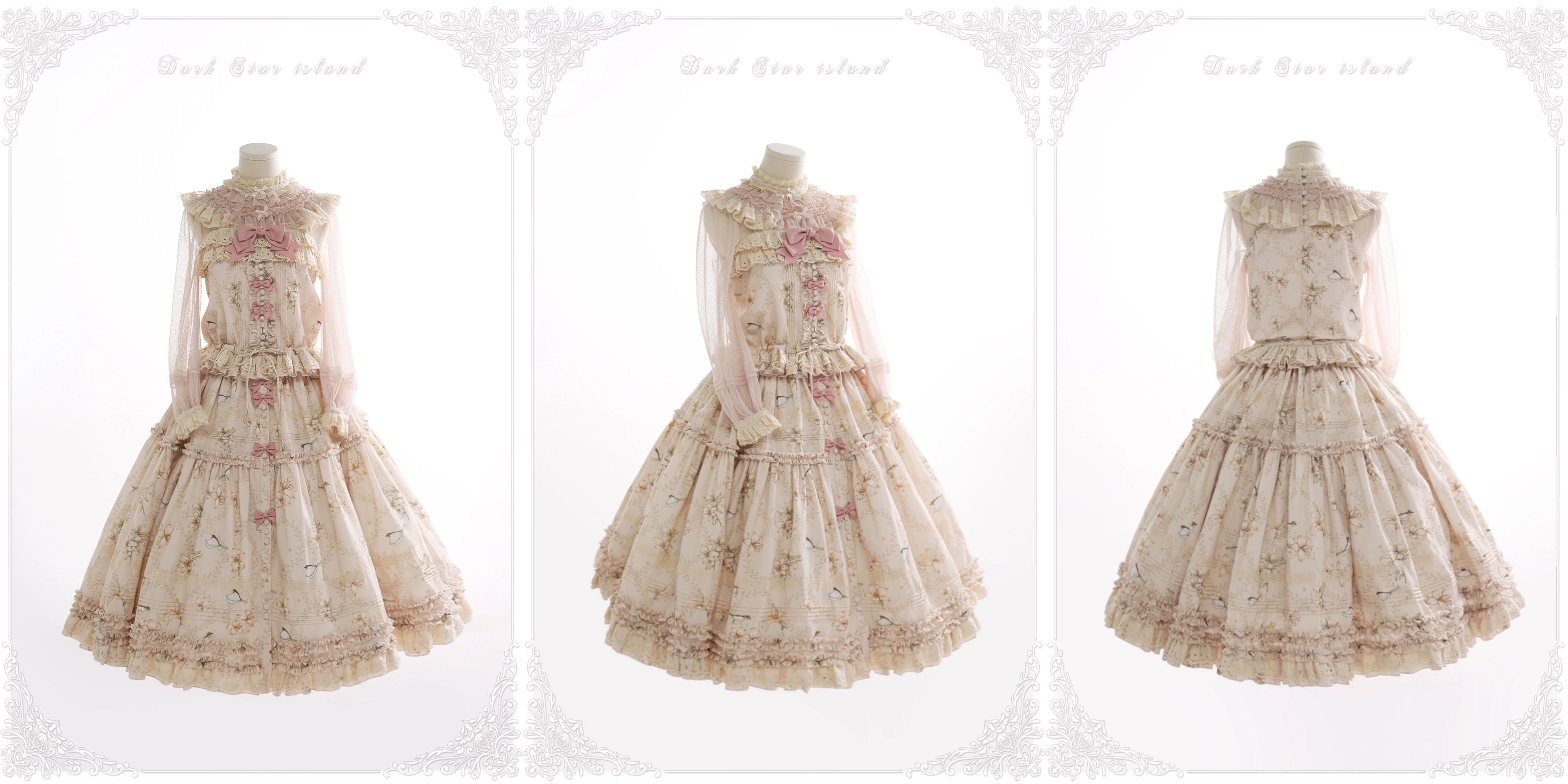 Lily and Wind Classical Print Skirt and Top
