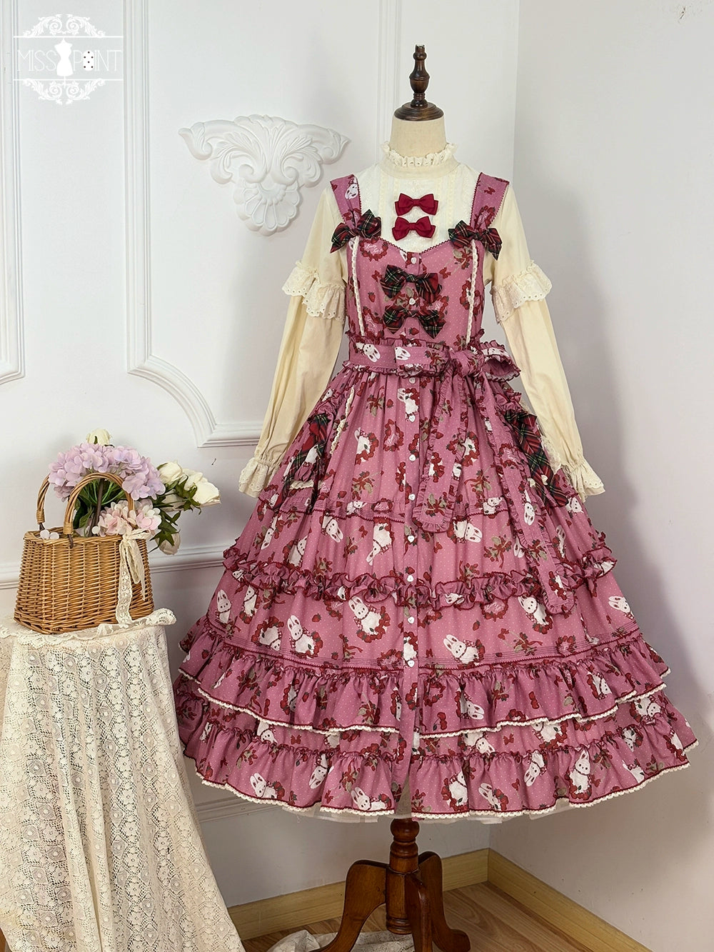 【予約販売】Sweet Berry Rabbit ジャンパースカート