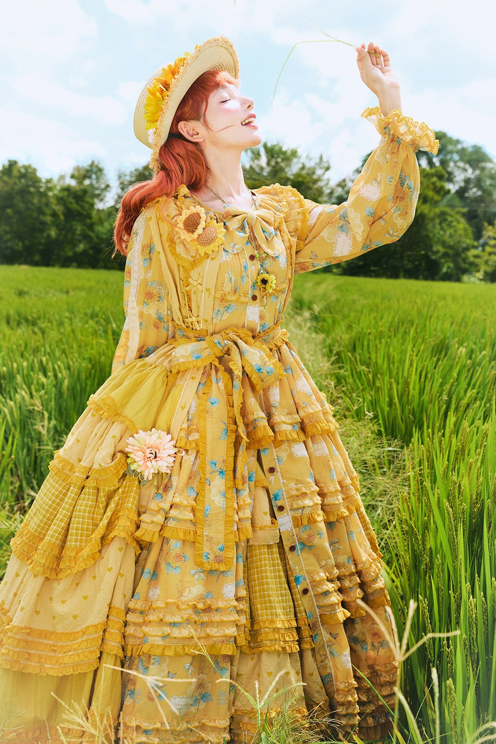 [Pre-orders available until 10/29] Gardening Sunflower Luxury Dress