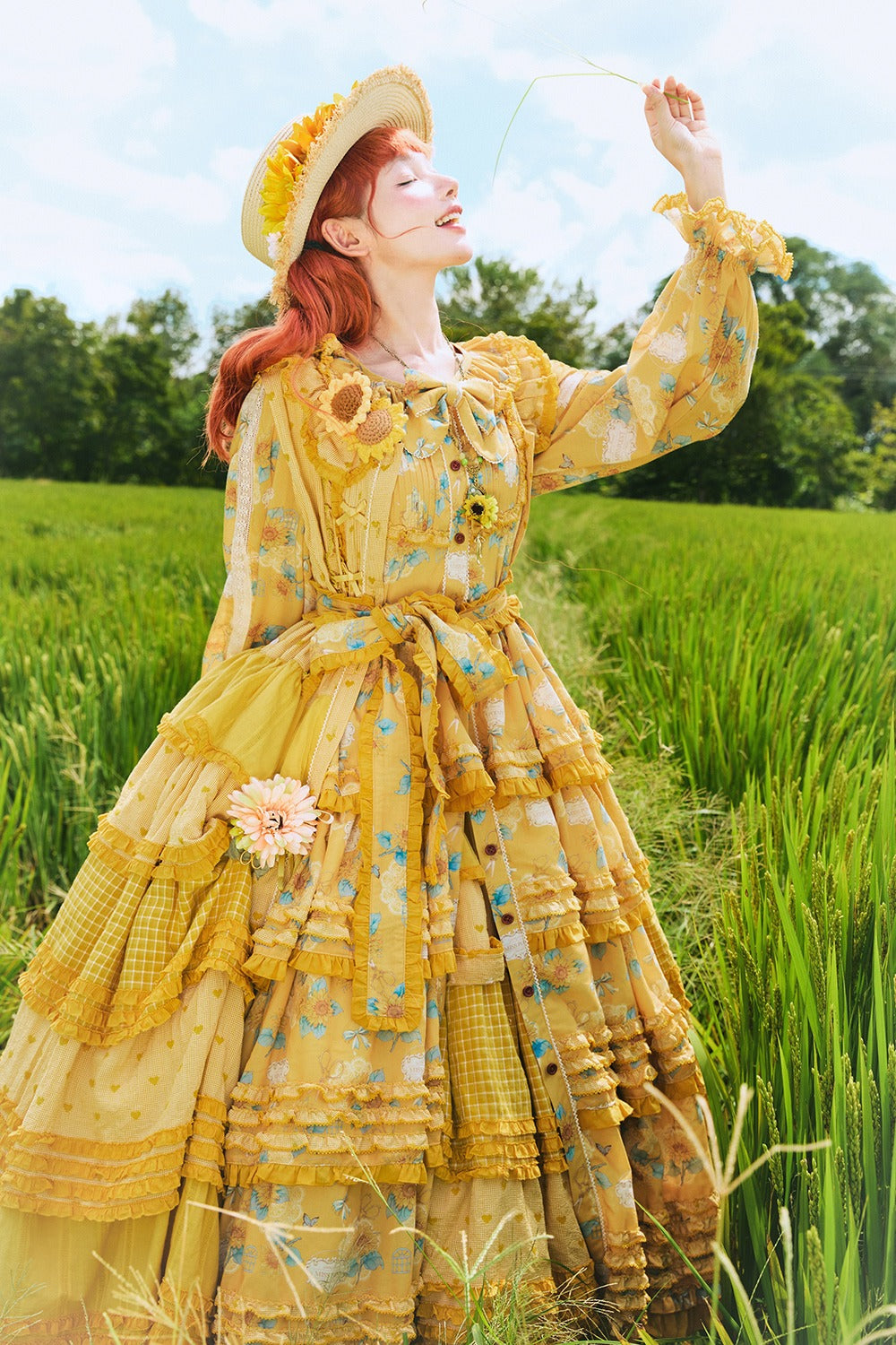 [Pre-order] Gardening Sunflower Luxury Dress