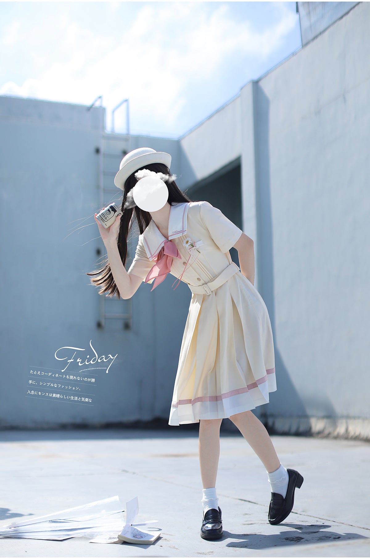 After the Rain カモミールの花咲く制服風ワンピース