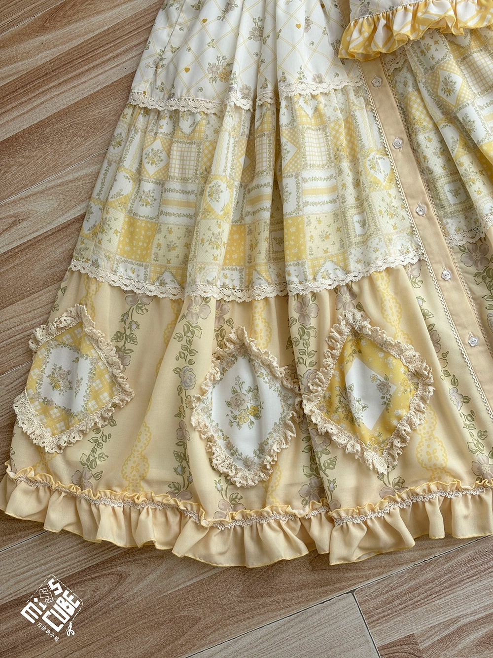 【受注予約7/14まで】Pathwork Garden カントリー風プリントスカート