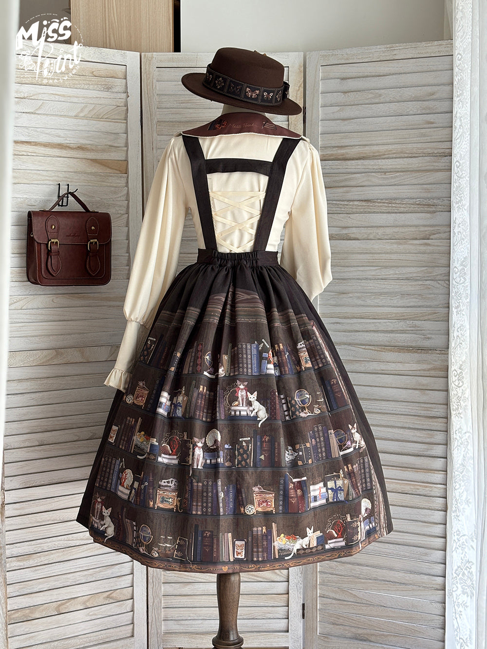 【予約販売】German Bookcase サスペンダースカート